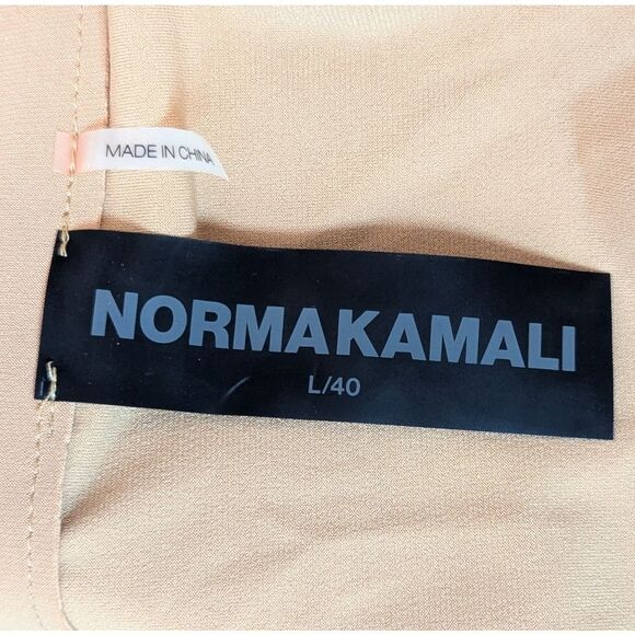 Norma Kamali Quiet Luxury Minimalist Capsule Neutral Preppy Elevated Chic Top LG - Picture 2 of 8